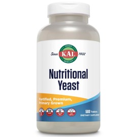 Kal Nutritional Yeast Tablets 500 Count B Complex Amino Acids Vegan Supplement