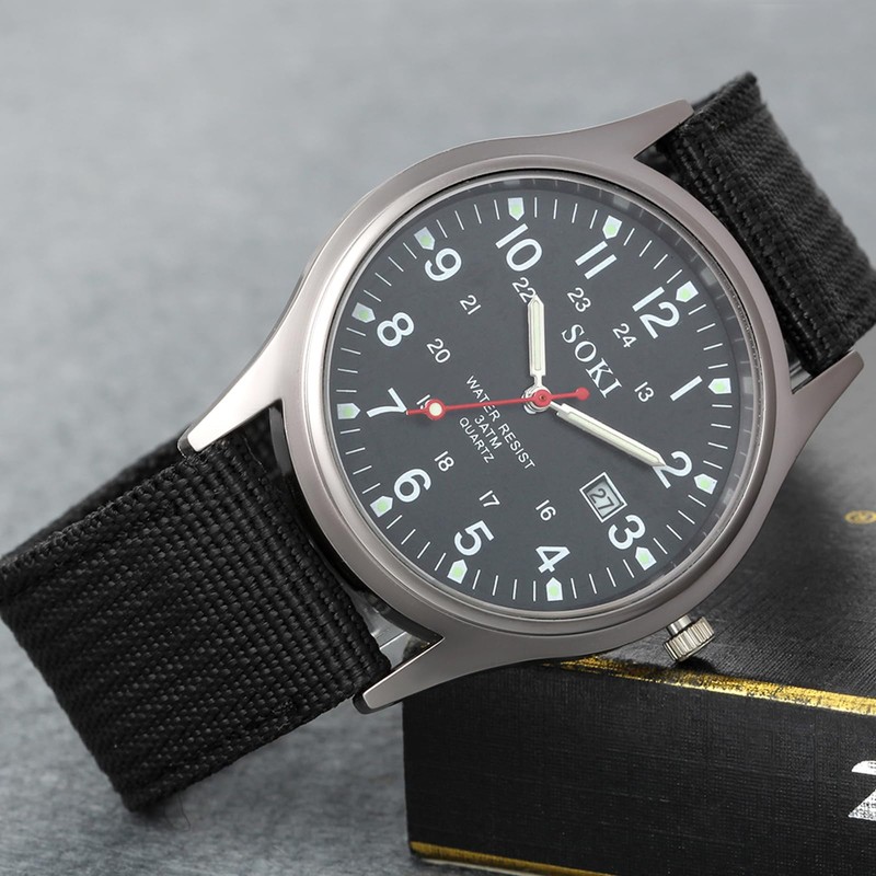 Men's Watch Seiko Watch Waterproof Luminous Arabic Numerals Simulation Military