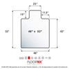 Floortex Polycarbonate Chair Mat with Lip 48" x 53" for