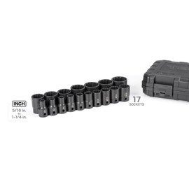 TEKTON 1/2 Inch Drive 12-Point Impact Socket Set, 17-Piece (5/16-1-1/4 in.) | SID92336