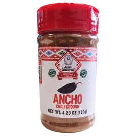 Sazon Natural Ancho Chilli Powder 120g / Mexican Mild Hot & Sweet Ancho Chilli Pepper Powder, Chilli Spices and Seasoning for Cooking