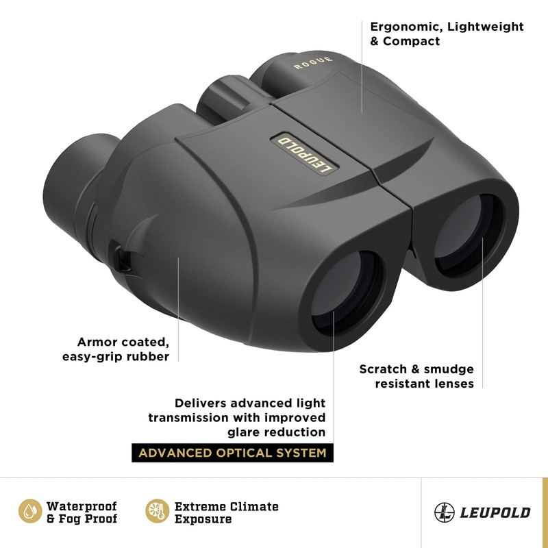 Leupold BX-1 Rogue Binoculars, 10x25mm (59225)