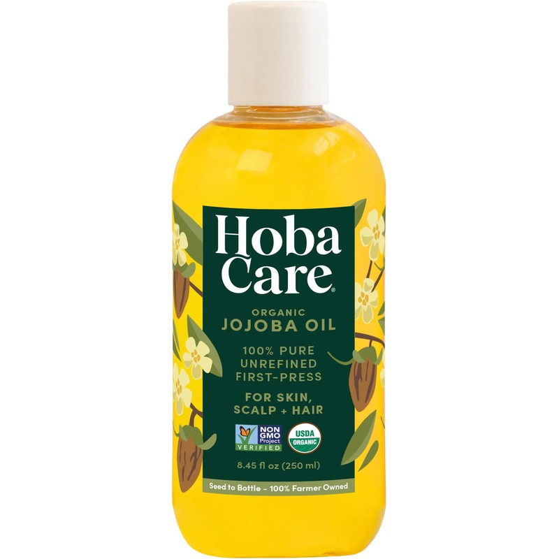 Organic HobaCare Jojoba Oil 250ml (8.45 oz) by Hobacare