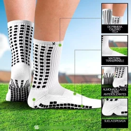 Universo en Linea Set 4 Par Calceta Media Antideslizante Tipo Trusox Deporte F