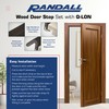 Streamline Pattern Wood Door Stop Set, with Brown Q-LON Weatherstrip