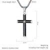 FUTPLOR Cross Necklace for Men, Silver Gold Black Stainless Steel
