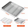 Stainless Steel Baking Pan with Wire Rack for Oven Cooking