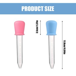 EYVRPAU 6 Pipettes, Safe and Convenient, Ideal for Transferring Liquids, Pastry Moulds, Baby Food Dispensers and Laboratory (5ml)