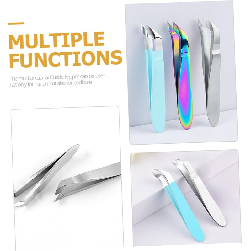WOONEKY Portable Stainless Steel Cuticle Nipper Ergonomic Design for Easy