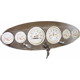 Universal Oval 6 Gauge Dash Panel Insert with Switch Holes - No Gauges - Just Panel