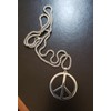 35mm Stainless Steel Large Peace Sign Pendant / Charm with 24" Box Chain