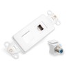 Leviton Decora Wall Jack Insert Kit, 6P6C X F, 110