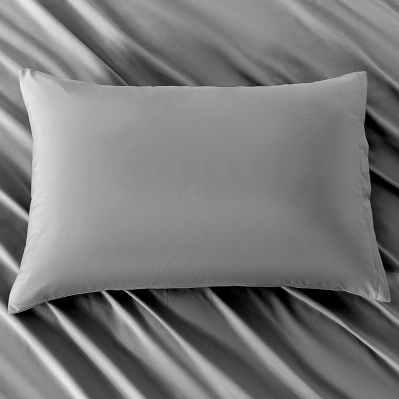 2 Pack Microfiber Queen Zipper Pillowcases, Soft Comfortable Not Shrink