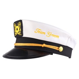 Bachelor Party Team Groom Captain Hat - Groom to Be Nautical Bachelor Funny Accessory Boats n' Hoes Bridal Shower Gifts Decor