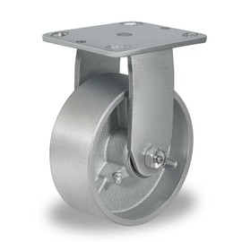 CWfutureparts 5" x 2" Heavy Duty Industrial Casters, 1000 lbs Load Capacity, Rigid Caster Wheels with Roller Bearing - Semi Steel Cast Iron Wheels for Workbench，Pallet Trucks （1 Pack）