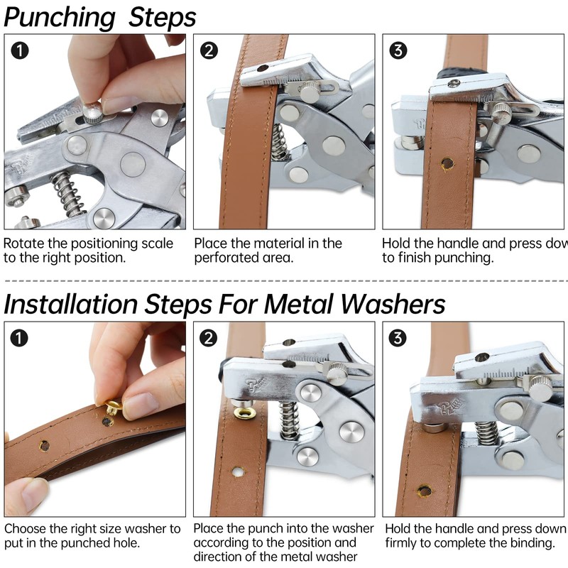 Eyelet Pliers Paper Set with Eyelets Hole Punch 5 mm