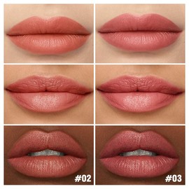 IATMOMOD 2Pcs Matte Lipstick Crayon Set for Women, 24 Hour Coral Pink Nude Pink Lipstick Lip Liner Pencil Long Lasting Waterproof Smudge Proof, Neutral lip liner marker Easy Application Full Coverage