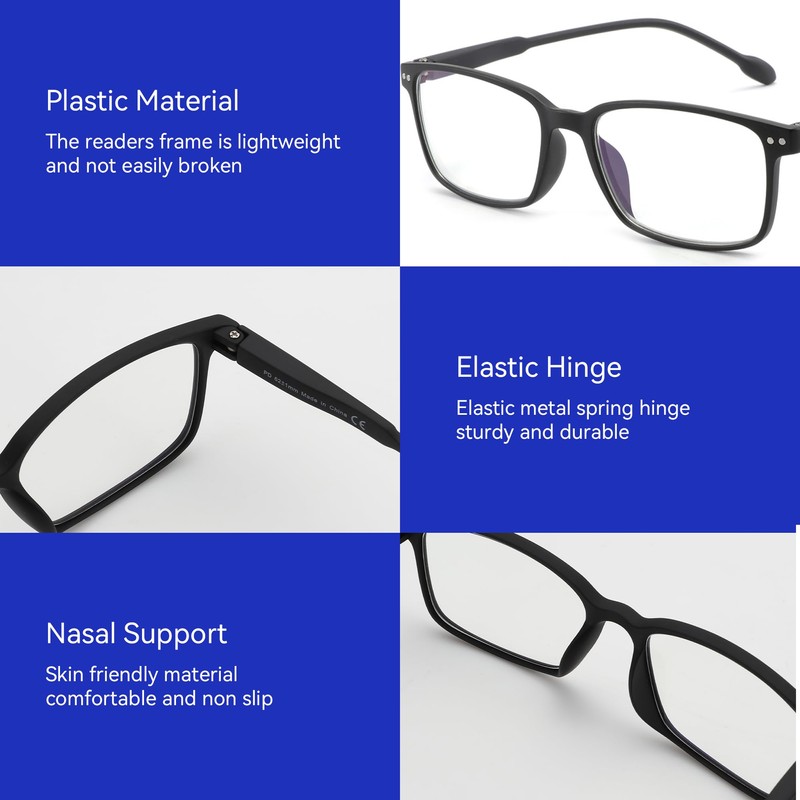 BLUEMOKY Blue Light Reading Glasses Men Women, Computer Glasses 2