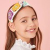 Jaczora Floral Crochet Headbands, Ethnic Granny Square Pattern, Wide Stretch