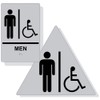 ComplianceSigns.com Accessible Men's Restroom Sign Set for Wall/Door, ADA-Compliant Braille