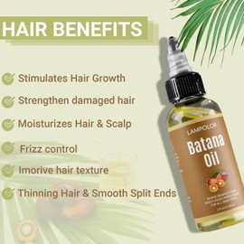 RAW Batana Oil for Hair Growth, Dr Sebi Organic Unrefined Batana Oil from Honduran, 100% Pure & Natural Hair Growth for Thicker & Stronger Hair - 2 FL OZ - 60Ml - 1Pack