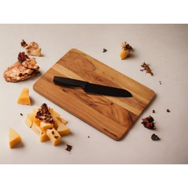 Vesta Homes Wooden Cutting Board for Kitchen/Chopping, Serving Board, Platter for Vegetables, Fruits, Cheese and Charcuterie | Natural Acacia Wood |15 * 10 Inches | Handcrafted in India