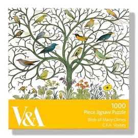 1000 Piece Jigsaw Puzzle - Voysey Birds of Many Climes - Artistic Design from V&A Museum - Full Image Poster Included
