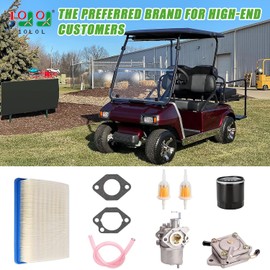 10L0L Golf Cart FE290 Carburetor Fuel Pump Kit Tune Up Kit for Club Car DS Precedent Turf Carryall Gas Model 1998-UP Air Oil Fuel Filter OEM# 101805601 101905601 1016438 1016439 1016440 1016441