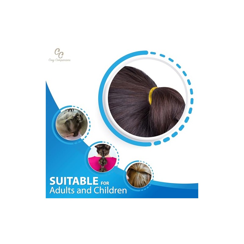 Cosy Companions 250x ColourMix2 Elastic Ponytail holders, Ties, Small
