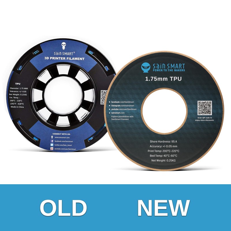 SainSmart Filamento de TPU flexible de 1,75 mm, de poliuretano