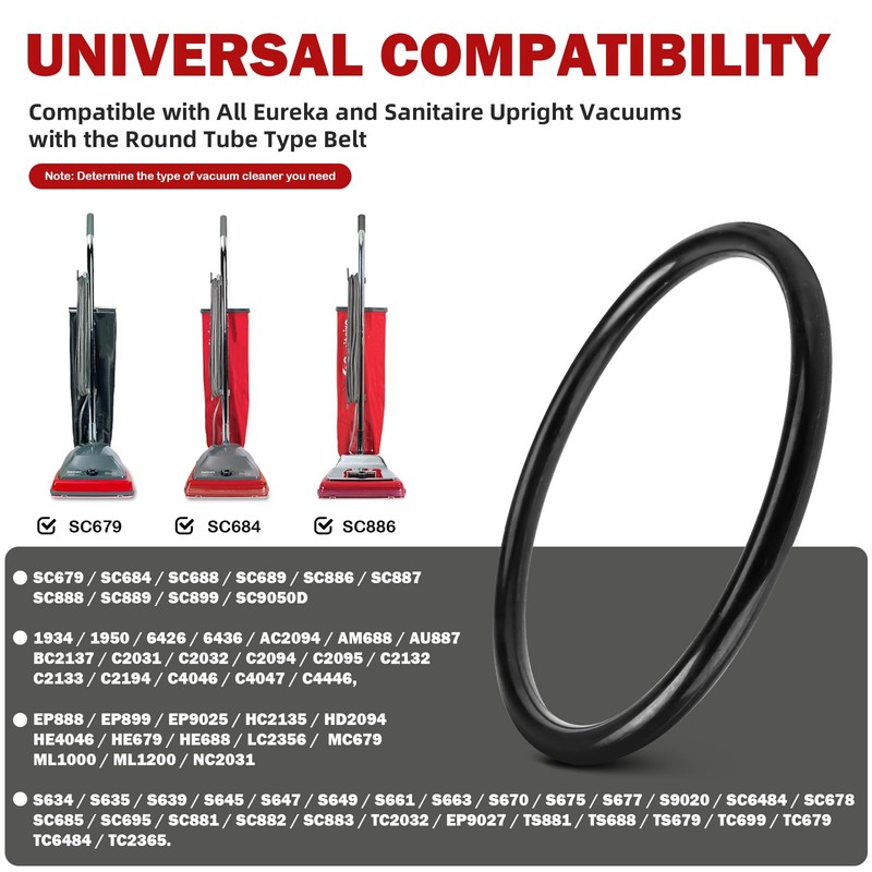 Vacuum Belt Fit for Sanitaire & Eureka Vacuum Upright Vacuum