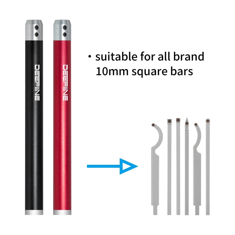 DEEFIINE 2PCS Carbide Wood Lathe Truning Tools Grip Handle, Accept