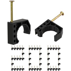 200 Pack Half Clamps J-Hook with Nails Set, 3/4" J-Hooks, J Clamps for PEX, Copper, CPVC Tubing Connections (3/4", 200pcs)