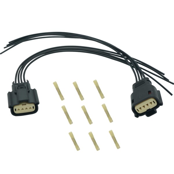 Micarun 2 Pcs 4 Pins HID Halogen Headlight Connector Pigtail