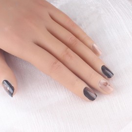 Handmade Nail Tip, Gold, Flowers, Easy and Convenient Just Stick, Manicurist Making, 10 Pieces (Rose Gold, Pink, S)