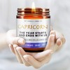 33RD PARALLEL CANDLE CO. Capricorn Zodiac Candle, Scented 9oz Soy