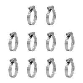 VARIOSAN Hose Clamp Set 13637, 10 Pieces, Clamping Range 20-32 mm, Band Width 9 mm, W4 (Stainless Steel / V2A)