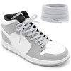 DELELE Flat Elastic Shoe Laces: Light Grey Stretch Shoelaces for