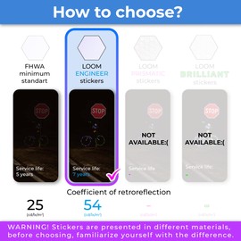 LOOM Reflective Stickers Mega Kit (101pcs Black)• Nighttime Safety Waterproof Self-Adhesive Decals for Helmets, Skateboard, Bike, Scooter, E-Bike, Motorcycle & Strollers • Bright Colors