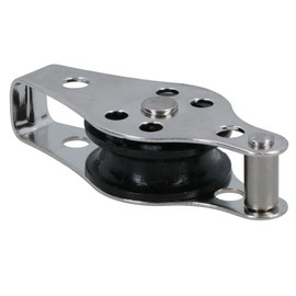 Marine Pulley Block with 25mm Diameter Nylon Wheel 316 Grade Stainless Steel 1pc