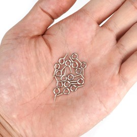 Aovchei Eye Screws, 500PCS 0.39 Inches Heavy Duty Metal Screw Hooks, Self Tapping Eye Bolts, Indoor & Outdoor for Hanging Artwork