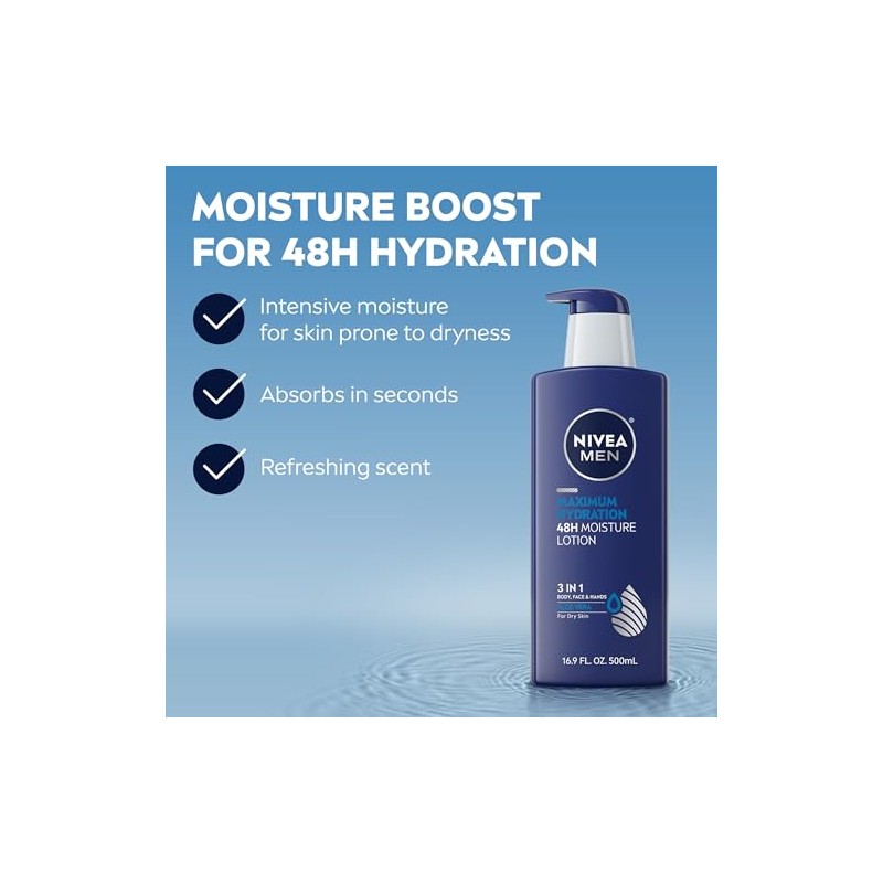 Nivea Men Maximum Hydration Lotion For Dry Skin Body Face