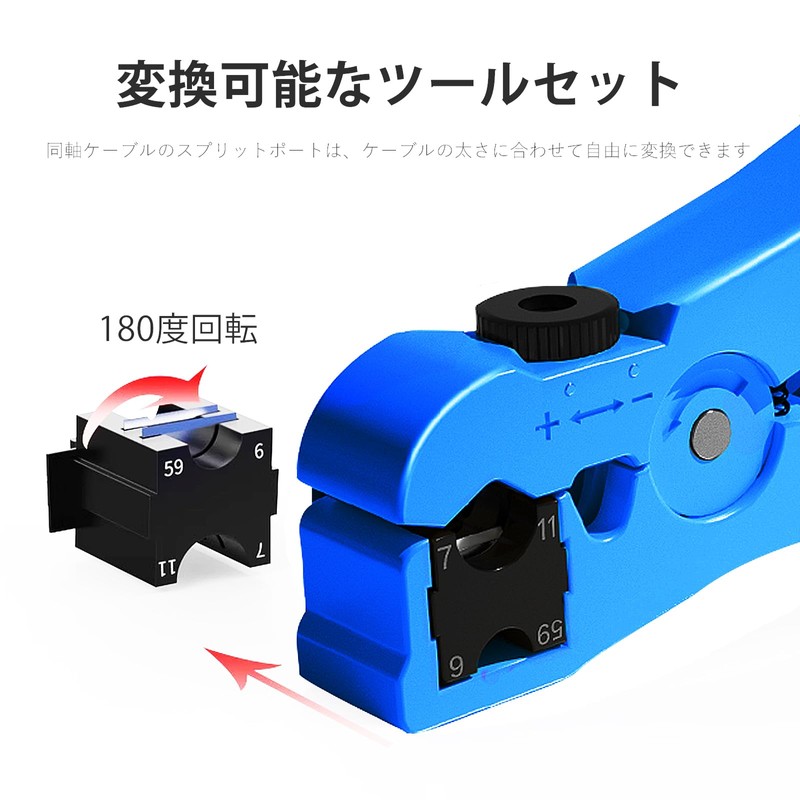 CMD Coaxial Cable Stripper, Wire Stripper, F-Type Contact Stopper, Electrician,