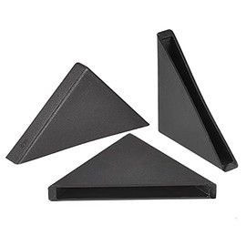 sourcing map PP Corner Protector Triangle 35x5mm for Ceramic, Glass, Metal Sheets Black Pack of 20