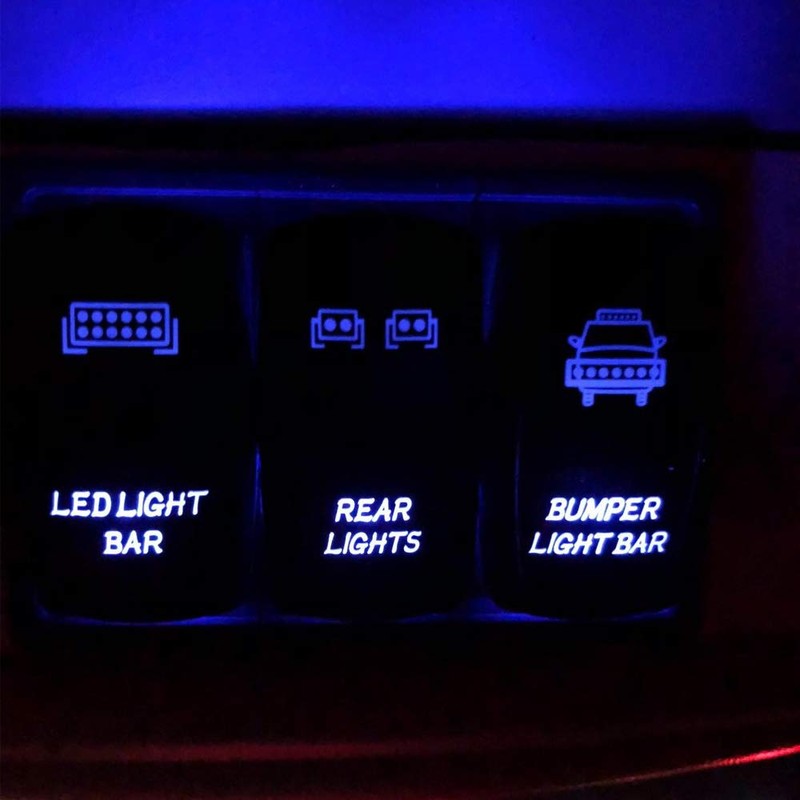 Dasen Rocker Switch 3PCS Laser Sasquatch & Rear & LED