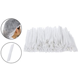 Premium Mob Caps, 60Pcs Disposable Hair Nets White Hair Net Non Woven Surgical Caps Hair Net with Double Elasti For Cooking Hair Nets (White)