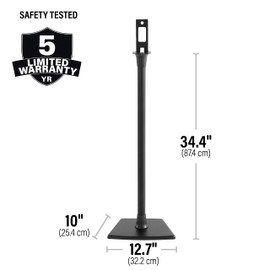 SANUS Speaker Stands for Roku Wireless - Fixed Height Speaker Stands Pair Designed Exclusively for Roku Soundbar & Sound System - Includes Carpet Spikes & Rubber Pads