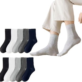 10 Pares Calcetines para Hombre, Calcetas Deportivas Algodon Transpirables, Medias Clásico para Negocios, Calcetines Moderados Paquete 10 pares