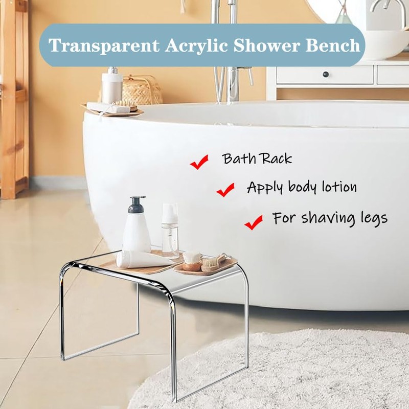 Kids' Step Stool 9'' Acrylic Transparent Step Stools Strong Load