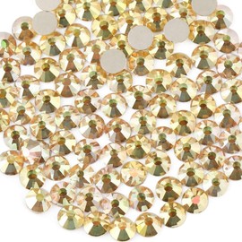 Flat Back Crystal Rhinestones,Metal Sunlight, SS34, 288pcs